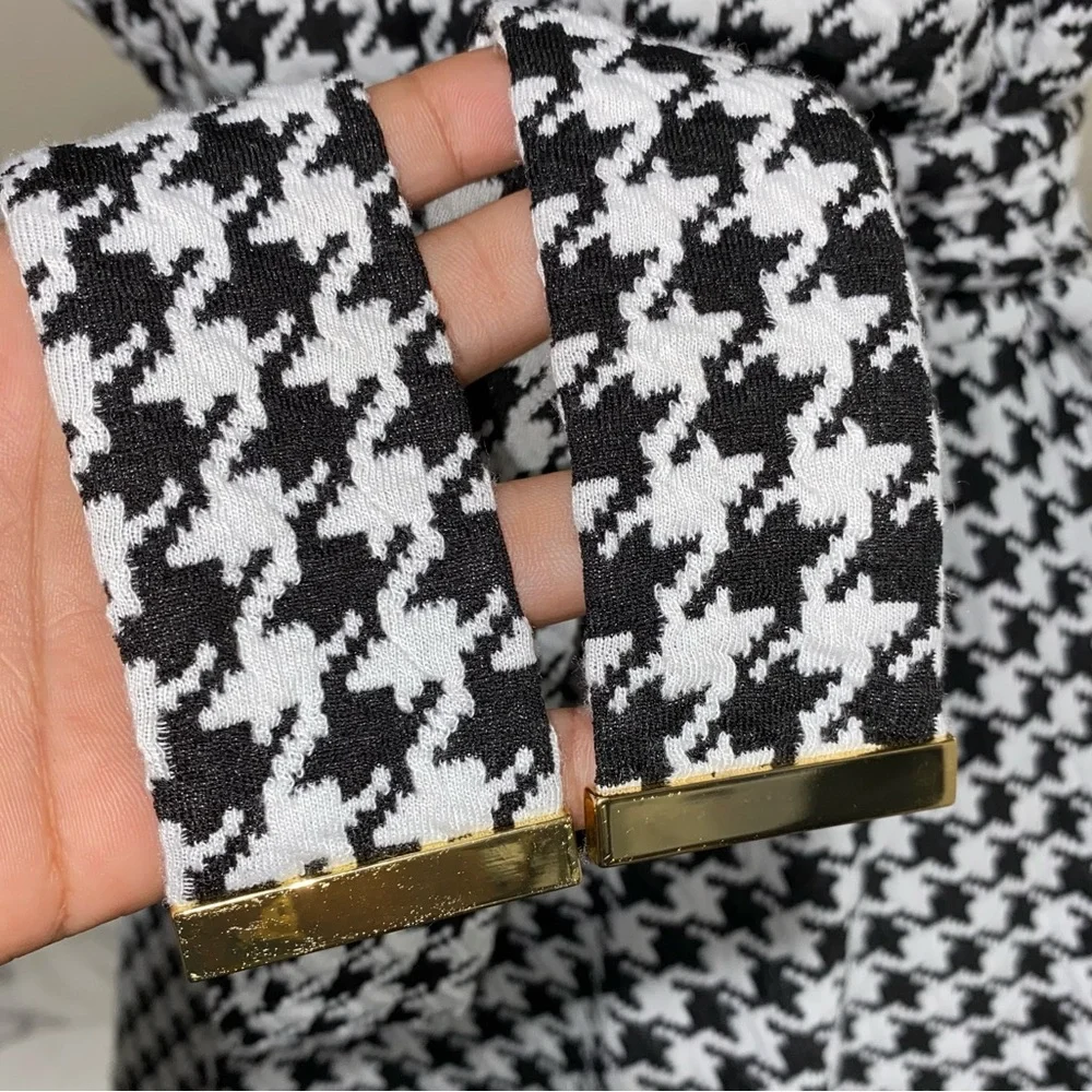 NWT Calvin Klein Houndstooth Ponte Knit Dress